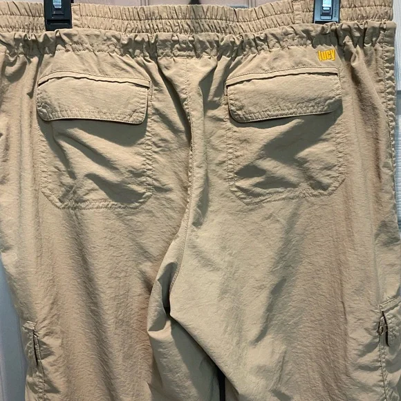 Lucy Women’s Hiking Pant/Zip Off into Capris SZ L. Khaki/Tan - Picture 6 of 7